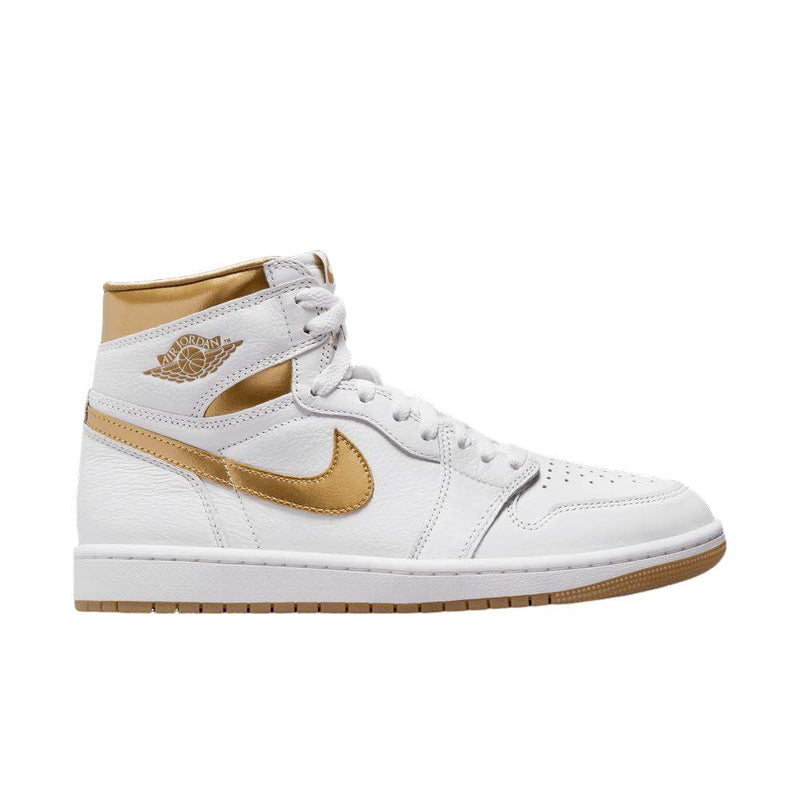 Wmns Nike AIR JORDAN 1 RETRO HIGH OG METALLIC GOLD White FD2596-107 Sneaker Shoe