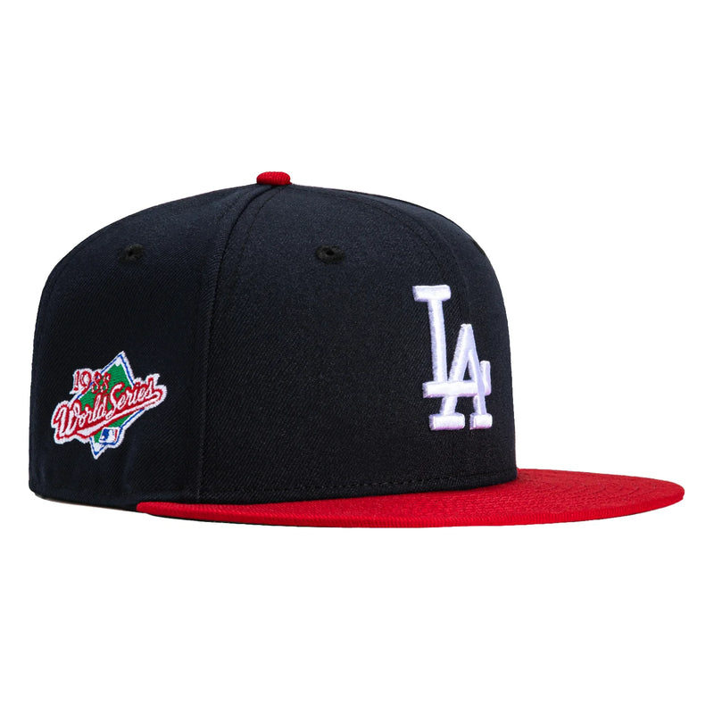 New Era 59Fifty Los Angeles Dodgers 1988 World Series Patch Hat - Navy, Red