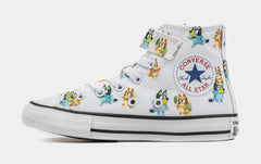 Chuck Taylor All Star Bluey & Bingo Preschool Lifestyle Shoes (White/Blue)