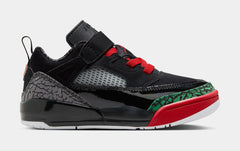 Spizike Low Preschool Lifestyle Shoes (Black/Vasity Red/Classic Green/White)