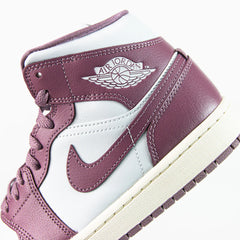 Wmns Nike Air Jordan 1 Mid Pure Platinum Sky J Muave Sail White Purple Sneaker Shoe Trainer