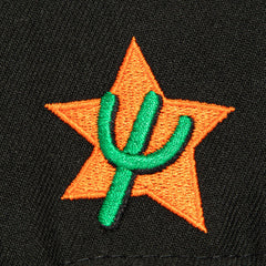 New Era 9Seventy Phoenix Suns City Edition Logo Patch the Valley Stretch-Snapback Hat - Black, Purple, Orange