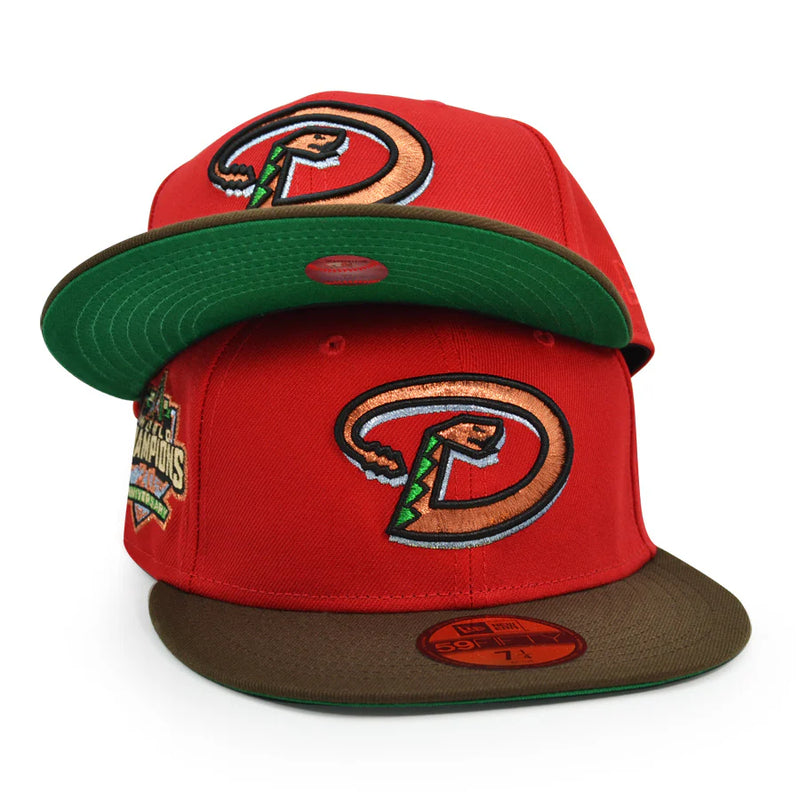 Arizona Diamondbacks 20Th Anniversary Exclusive New Era 59Fifty Fitted Hat -Scarlet/Walnut
