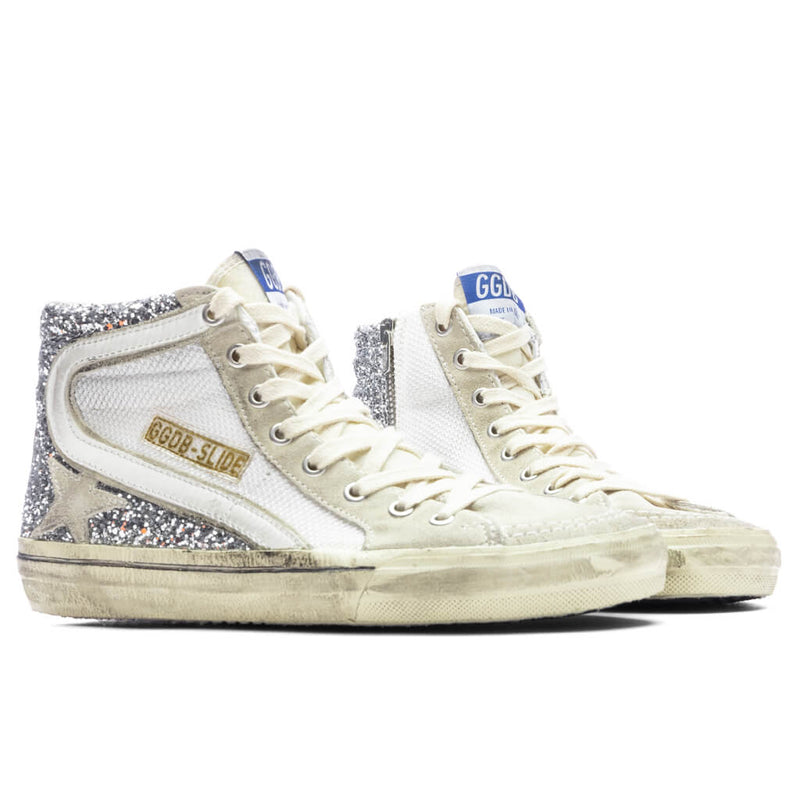 Women'S Slide Sneaker - Silver/White/Marble