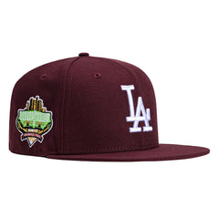 New Era 59Fifty Los Angeles Dodgers 40Th Anniversary Stadium Patch Hat - Maroon
