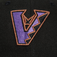 New Era 59Fifty Arizona Diamondbacks Batterman Patch Upside down Hat - Black, Purple, Metallic Copper