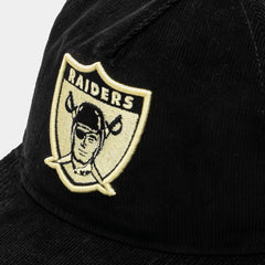 Las Vegas Raiders Golfer Snapback Mens Hat (Black/White)
