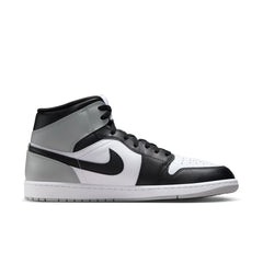 Air Jordan 1 Mid (White/Black/Lt Smoke Grey)