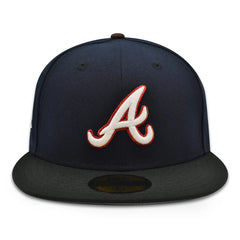 Atlanta Braves "WE DON'T TRUST YOU" Exclusive New Era 59Fifty Fitted Hat - Navy/Black
