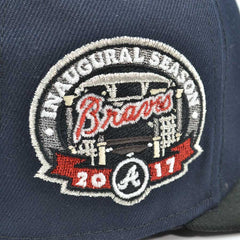 Atlanta Braves "WE DON'T TRUST YOU" Exclusive New Era 59Fifty Fitted Hat - Navy/Black
