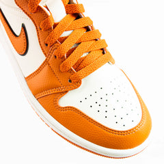 WMNS Nike Air Jordan 1 Mid SE Coconut Milk Sport Spice Black White Orange Sneaker Shoe Trainer