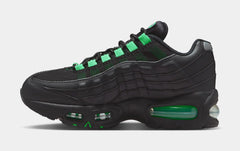 Air Max 95 Grade School Lifestyle Shoes (Black/Black/Pearl Grey/Green Shock)
