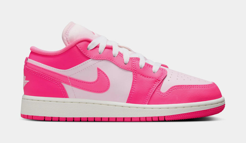 Air Jordan 1 Low Grade School Lifestyle Shoes (Pink Foam/Summit White/Hyper Pink)
