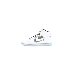 Wmns Nike Dunk High SE White Metallic Silver Black Grey Sneaker Shoe Trainer
