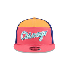 Chicago White Sox Coral Split Panel 9FIFTY Snapback Hat 9Fifty 950 Patch Snapback Cap Hat