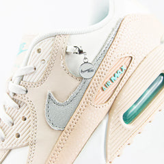 WMNS Nike Air Max 90 Phantom White Pink Green Metallic Silver Sneaker Shoe Trainer
