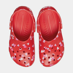 Classic Clog Valentines Day Preschool/Grade School Sandals (Pink/Red/White)