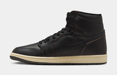 Air Jordan 1 Retro High OG Black and Muslin Mens Lifestyle Shoes (Black/Black Muslin)