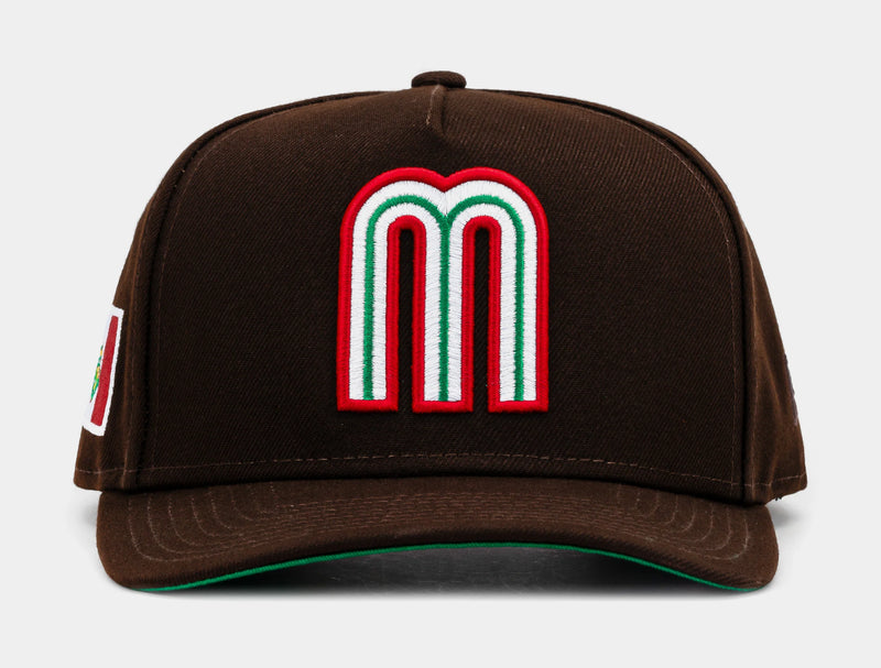 Mexico Curve 950AF Snapback Mens Hat (Dark Brown)