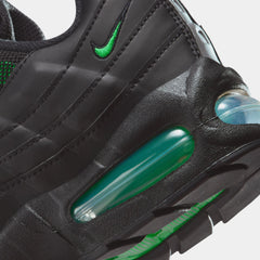 Air Max 95 Grade School Lifestyle Shoes (Black/Black/Pearl Grey/Green Shock)