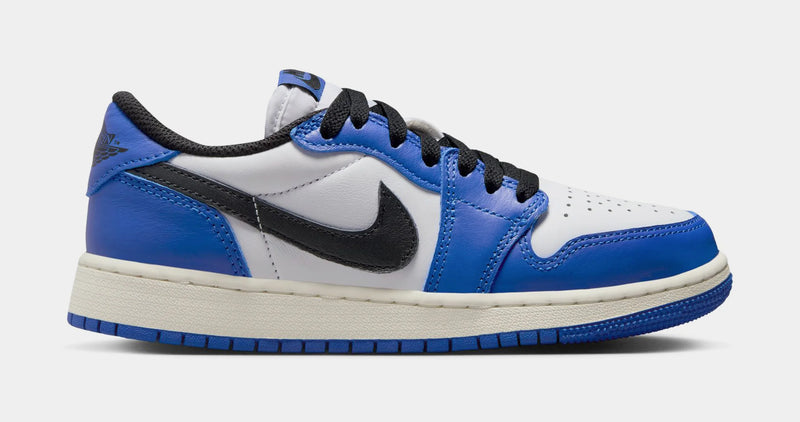 Air Jordan 1 Low Game Royal Grade School Lifestyle Shoes (White/Game Royal/Sail/Black)