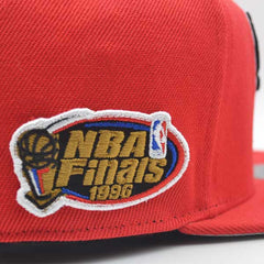 Chicago Bulls 1996 NBA Finals Champions Mitchell & Ness Dynasty HWC Collection Fitted Hat - Red