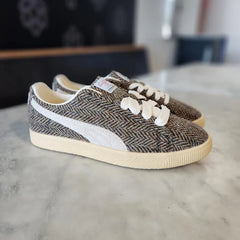 PUMA CLYDE HARRIS TWEED CHAMOMILE SUGARED ALMOND