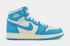 Air Jordan 1 Retro High OG UNC Reimagined Grade School Lifestyle Shoes (Dark Powder Blue/Dark Powder Blue/Sail)