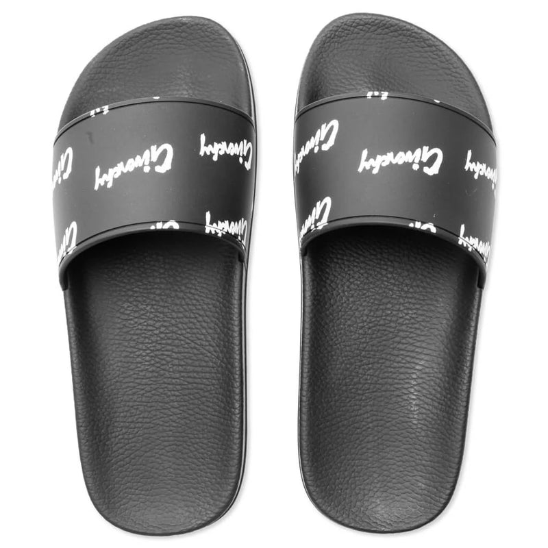 All over Print Flat Sandals - Black/White