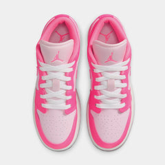 Air Jordan 1 Low Grade School Lifestyle Shoes (Pink Foam/Summit White/Hyper Pink)
