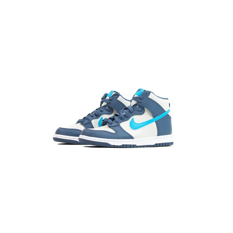 Kids Nike Dunk High GS Light Bone Blue Lightning Teal Green White Sneaker Shoe Trainer