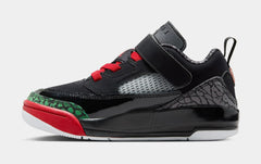 Spizike Low Preschool Lifestyle Shoes (Black/Vasity Red/Classic Green/White)