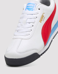 Puma Roma 24 Standard Grade School Boys' "White/Red/Blue"
