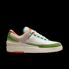 Wmns Nike AIR JORDAN 2 RETRO TITAN White Orange Teal Green DV6206-183 Sneaker