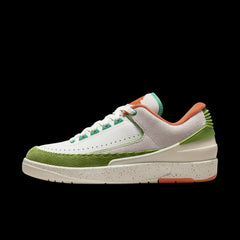 Wmns Nike AIR JORDAN 2 RETRO TITAN White Orange Teal Green DV6206-183 Sneaker