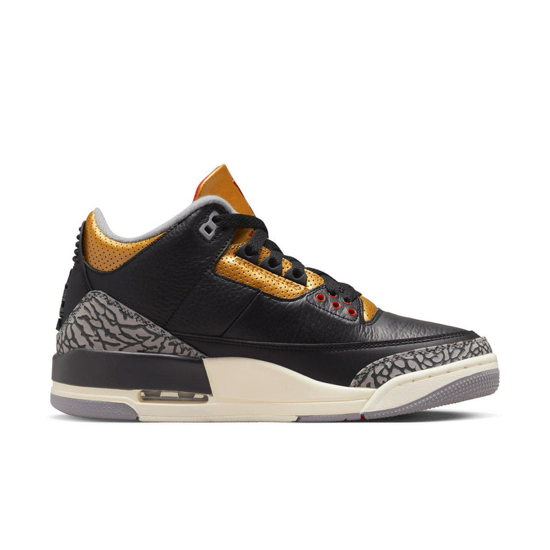 Wmns AIR JORDAN 3 RETRO BLACK CEMENT GOLD Orange White CK9246-067 Sneaker Shoe