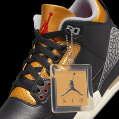 Wmns AIR JORDAN 3 RETRO BLACK CEMENT GOLD Orange White CK9246-067 Sneaker Shoe