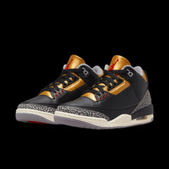 Wmns AIR JORDAN 3 RETRO BLACK CEMENT GOLD Orange White CK9246-067 Sneaker Shoe