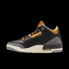 Wmns AIR JORDAN 3 RETRO BLACK CEMENT GOLD Orange White CK9246-067 Sneaker Shoe