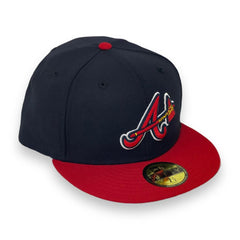 NEW ERA ATLANTA BRAVES '05-'06 Navy Blue Red Gray 59Fifty 5950 Patch Fitted