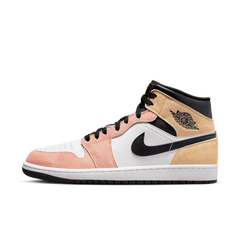 Kids Nike Air Jordan 1 Mid SE GS Flight Club Ember Sundial Pink White Black DX4332-800