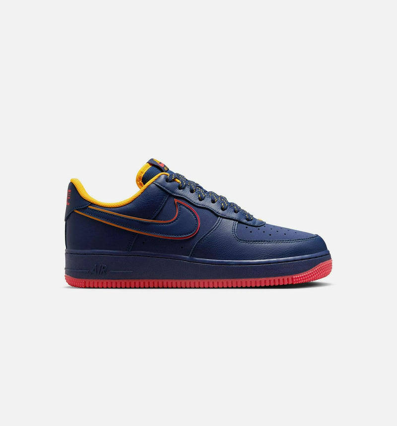 Nike Air Force 1 '07 LV8 Navy Blue Red Yellow HV5752-410 Sneaker Shoe Trainer