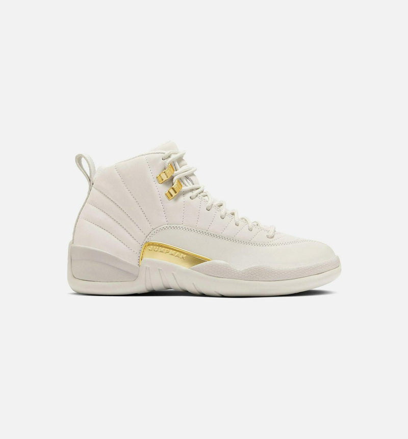 WMNS Air Jordan 12 Retro Phantom Metallic Gold White FD9101-007 Shoe Sneaker