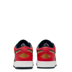 Kids Nike Air Jordan 1 Armory Navy Blue Metallic Gold Red FQ7380-400 Sneaker