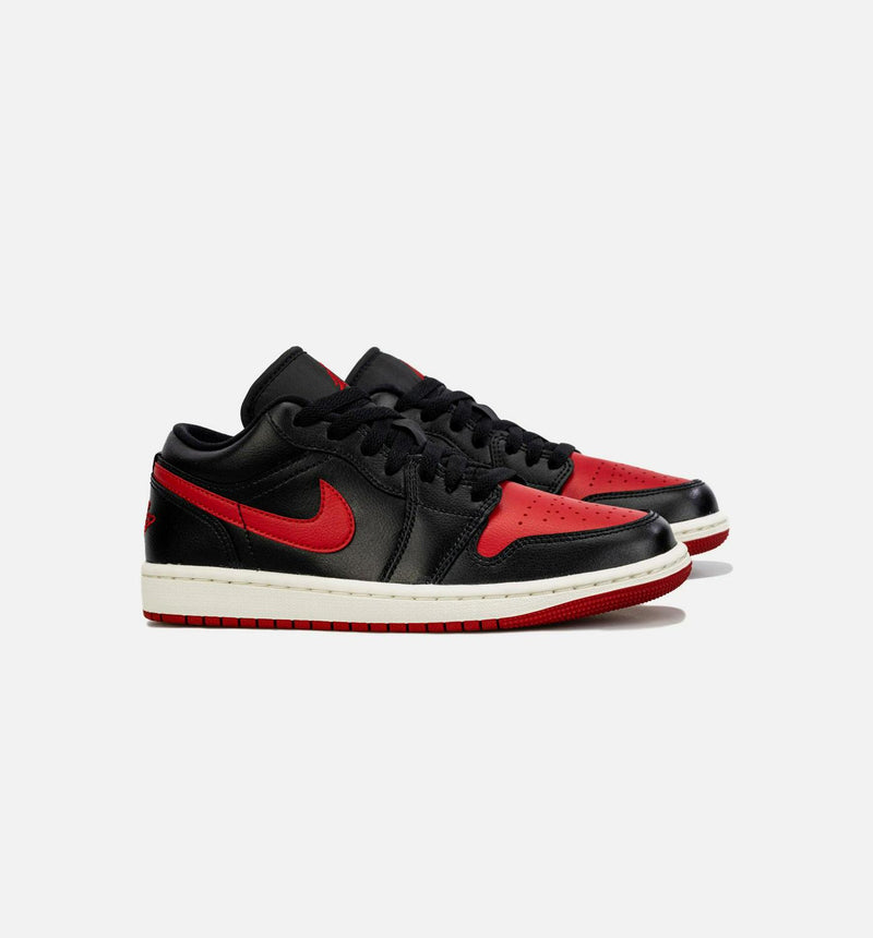 WMNS Air Jordan 1 Low Bred Sail Black Red White DC0774-061 Shoe Sneaker Trainer