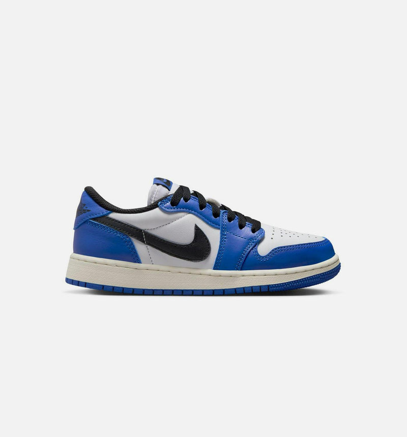 Kids Air Jordan 1 Low GS White Game Royal Blue Sail Black CZ0858-140 Sneaker
