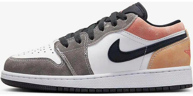 Kids Air Jordan 1 Low SE GS Black Sundial-Magic Ember White Shoe Sneaker Trainer