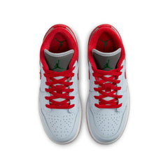 Kids Nike Air Jordan 1 Low SE GS Grey Red FQ1935-018 Sneaker Shoe Trainer