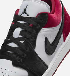 WMNS Air Jordan 1 Low SE Velvet Black Gym Red White FZ3242-001 Shoe Sneaker