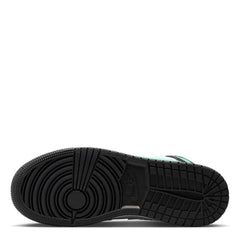 Kids Nike Air Jordan 1 White Black Green Glow DQ8423-103 Sneaker Shoe Trainers